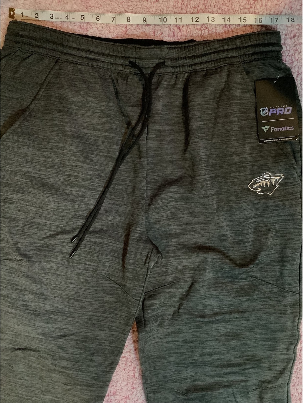 Fanatics Pro NHL Minnesota Wild Gray Jogger Pants